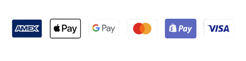 Accepted payment methods: Amex, Apple Pay, Google Pay, Mastercard, Shop Pay, Visa